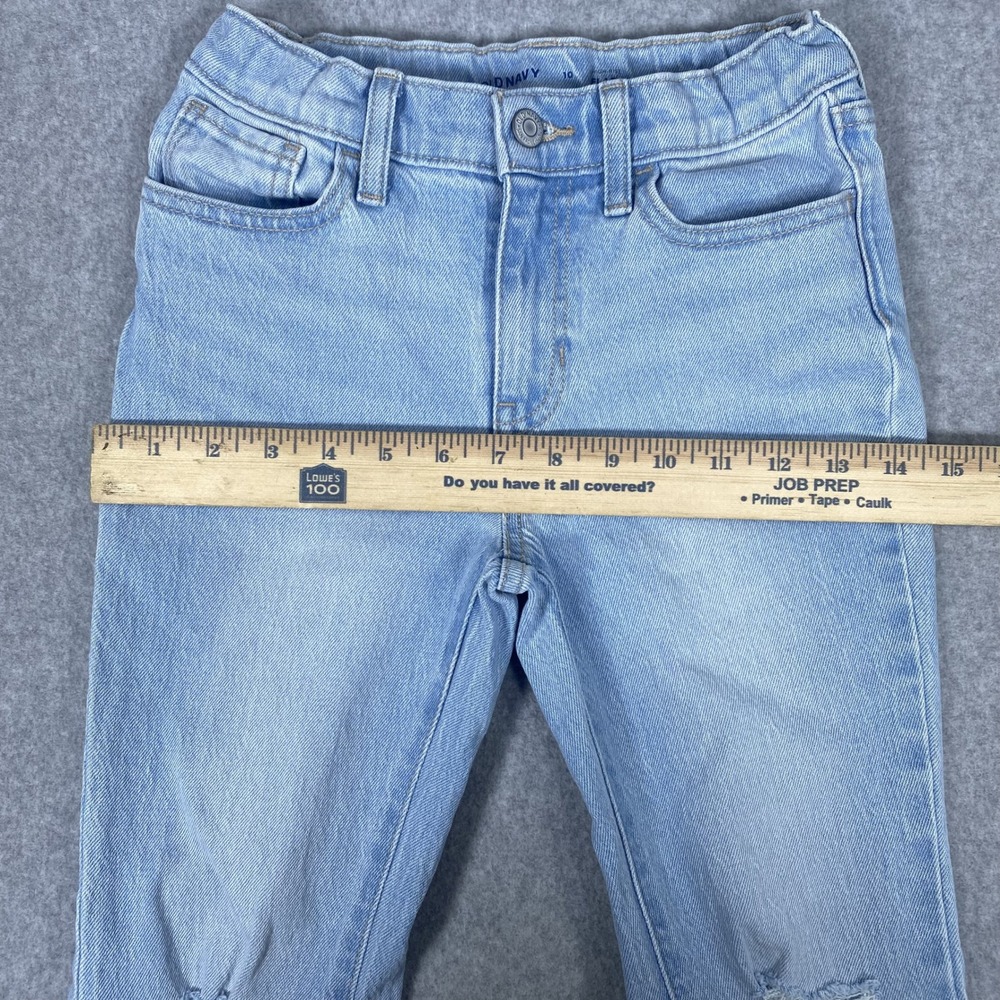 Old Navy Flare Jeans Girls 10 Light Wash Distressed High Rise Denim - Picture 15 of 16
